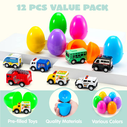 12 Prefilled Easter Eggs with Toys
