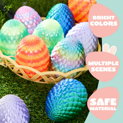 12 Pack 3D Printed Dragon Easter Eggs (Empty)