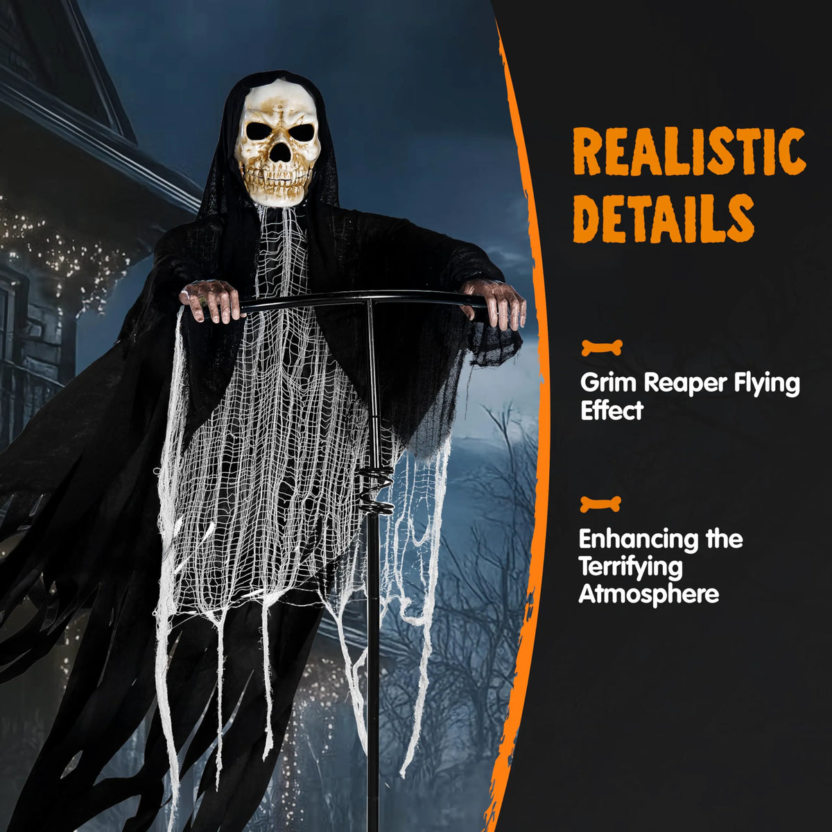 7-Foot Halloween Grim Reaper Decoration