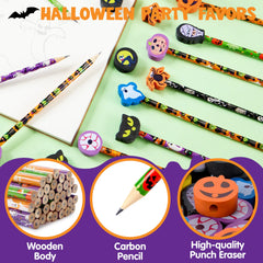 108-Piece Halloween Pencil Set with Erasers