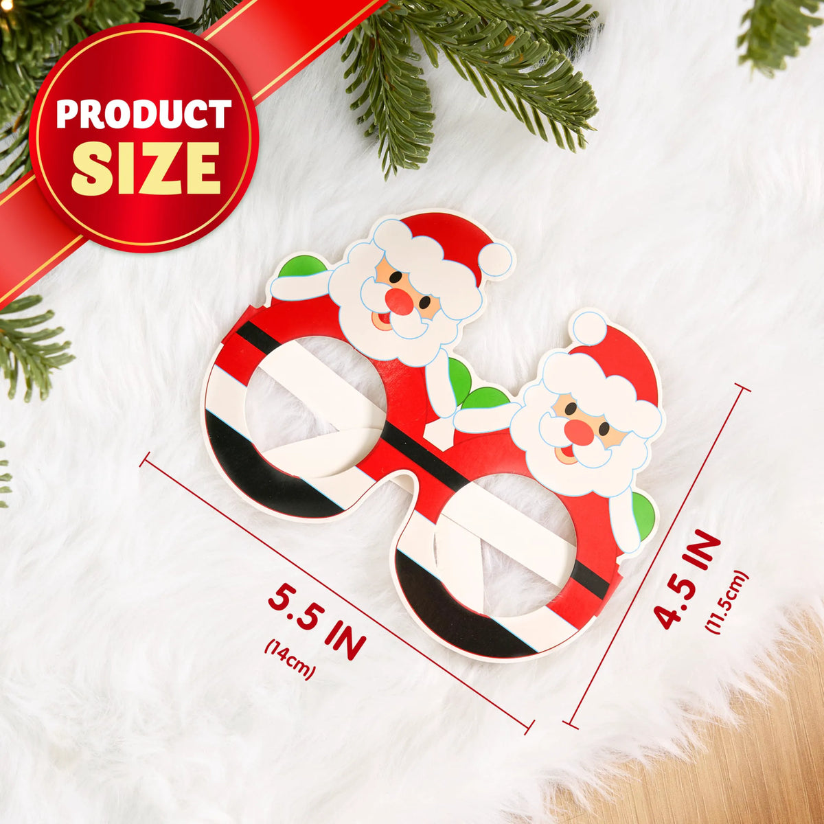 24 Pcs Christmas Paper Glasses