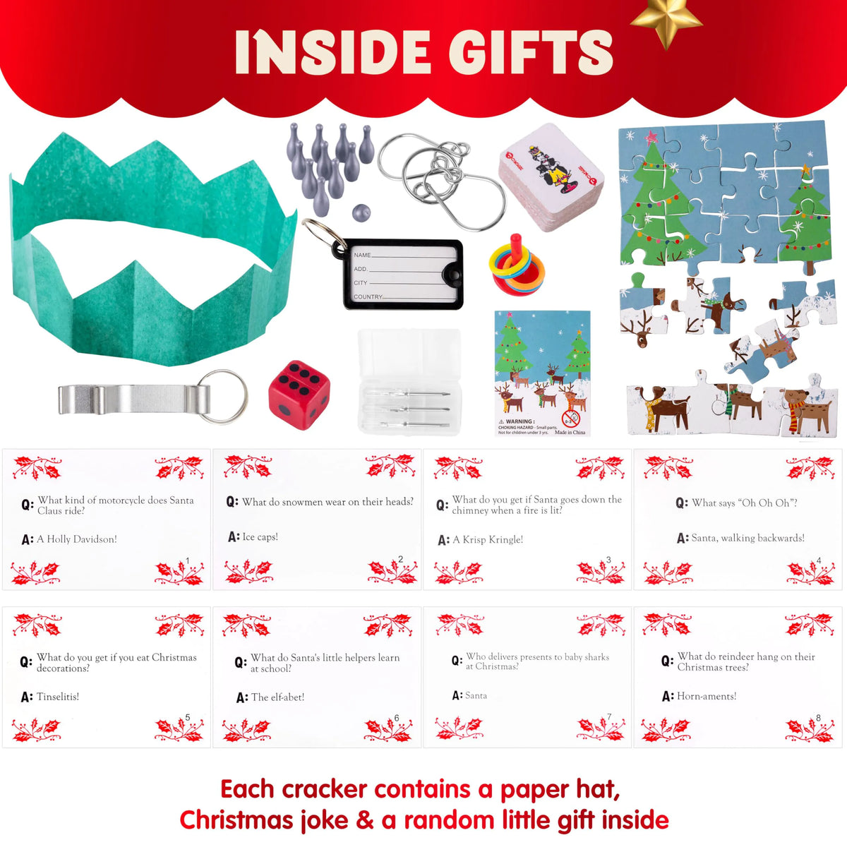 Christmas Party Table Favors (Nutcrackers) - 8 Pack