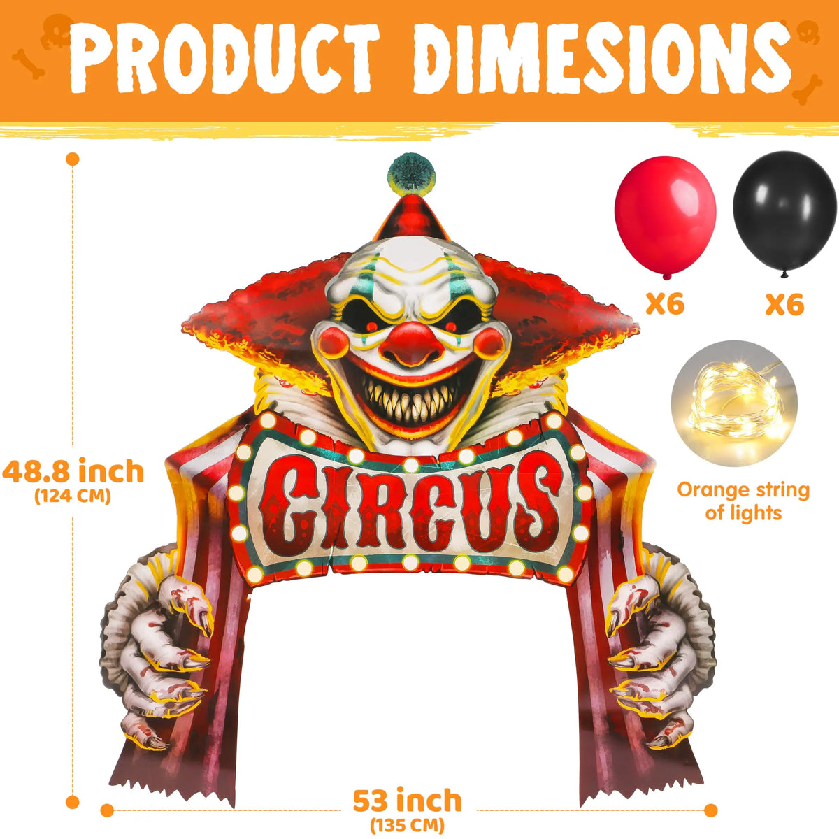 Halloween Clown Circus Carnival Decoration Kit