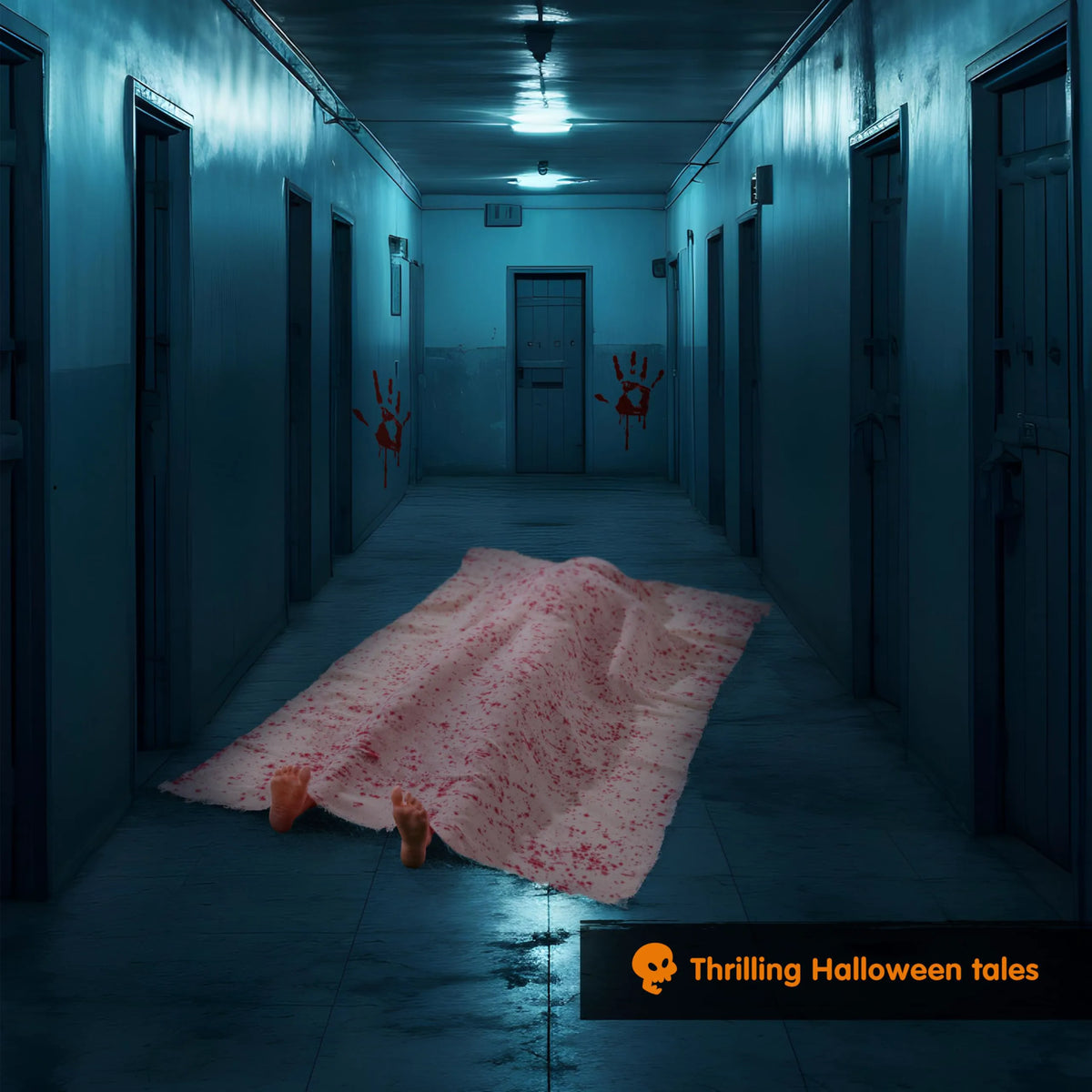5-Foot Scary Inflatable Body with Covered Feet for Halloween
