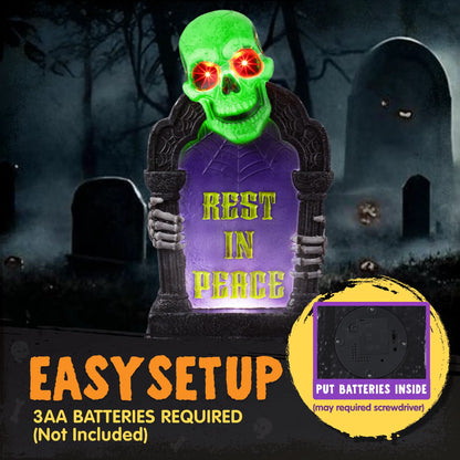 3D Plastic Tombstone for Outdoor Halloween Graveyard Decorations