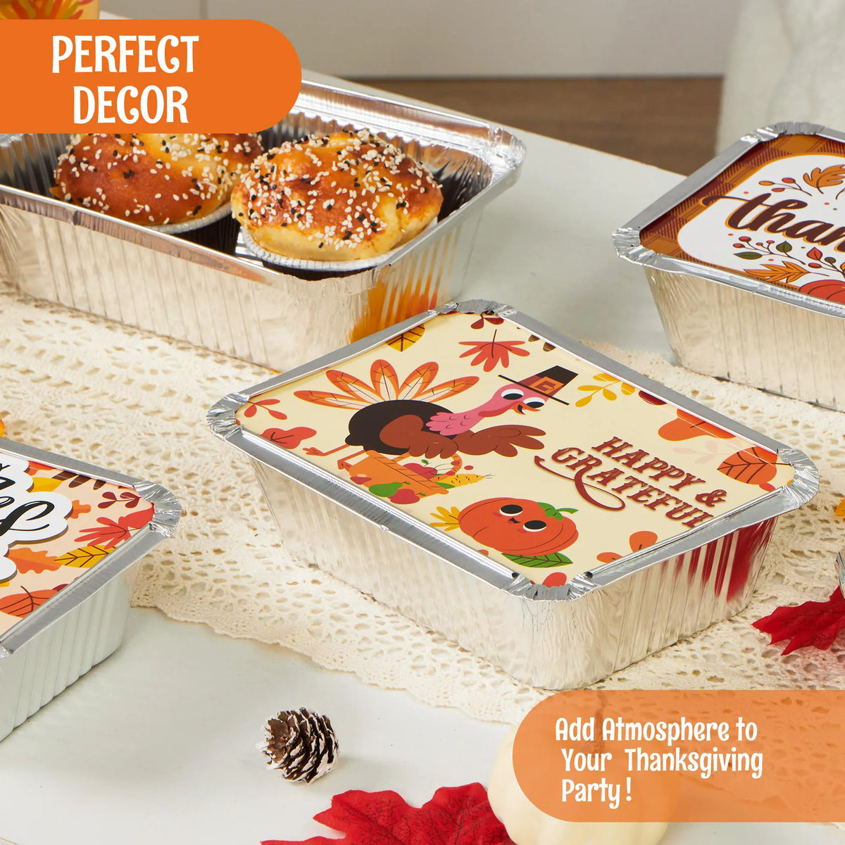 24-Pack Thanksgiving Leftover Containers with Lids