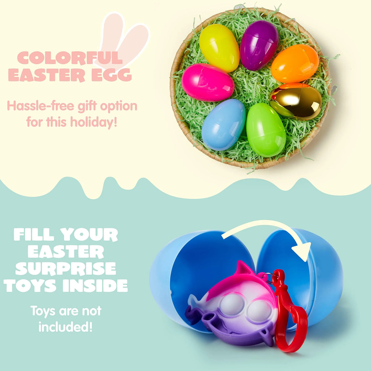 200 Large Empty Fillable Eggshells for Easter Egg Hunt