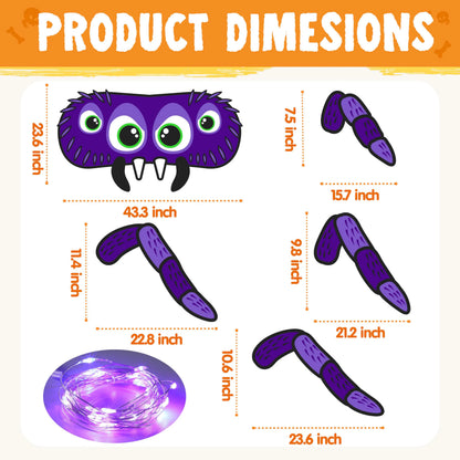 Spider-Themed Halloween Trunk or Treat Car Decorations Kit
