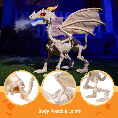 Spooky Dragon Skeleton Halloween Decoration