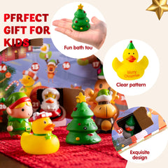 24 Days of Christmas Advent Calendar with Rubber Ducky Bath Toys