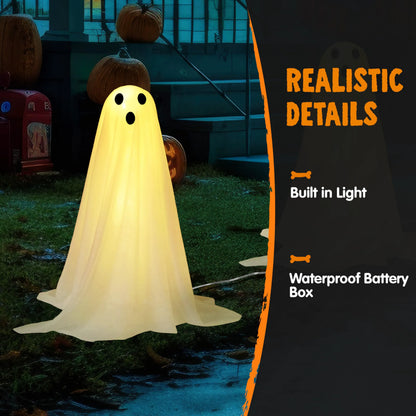 6-Pack Halloween Ghost Pathway Lights for Outdoor Decor