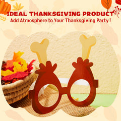 36 Pack Thanksgiving Turkey Eyeglasses Photo Props for Kids