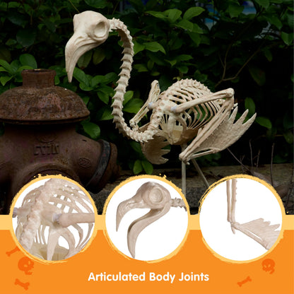 27.6-Inch Flamingo Skeleton Halloween Decoration