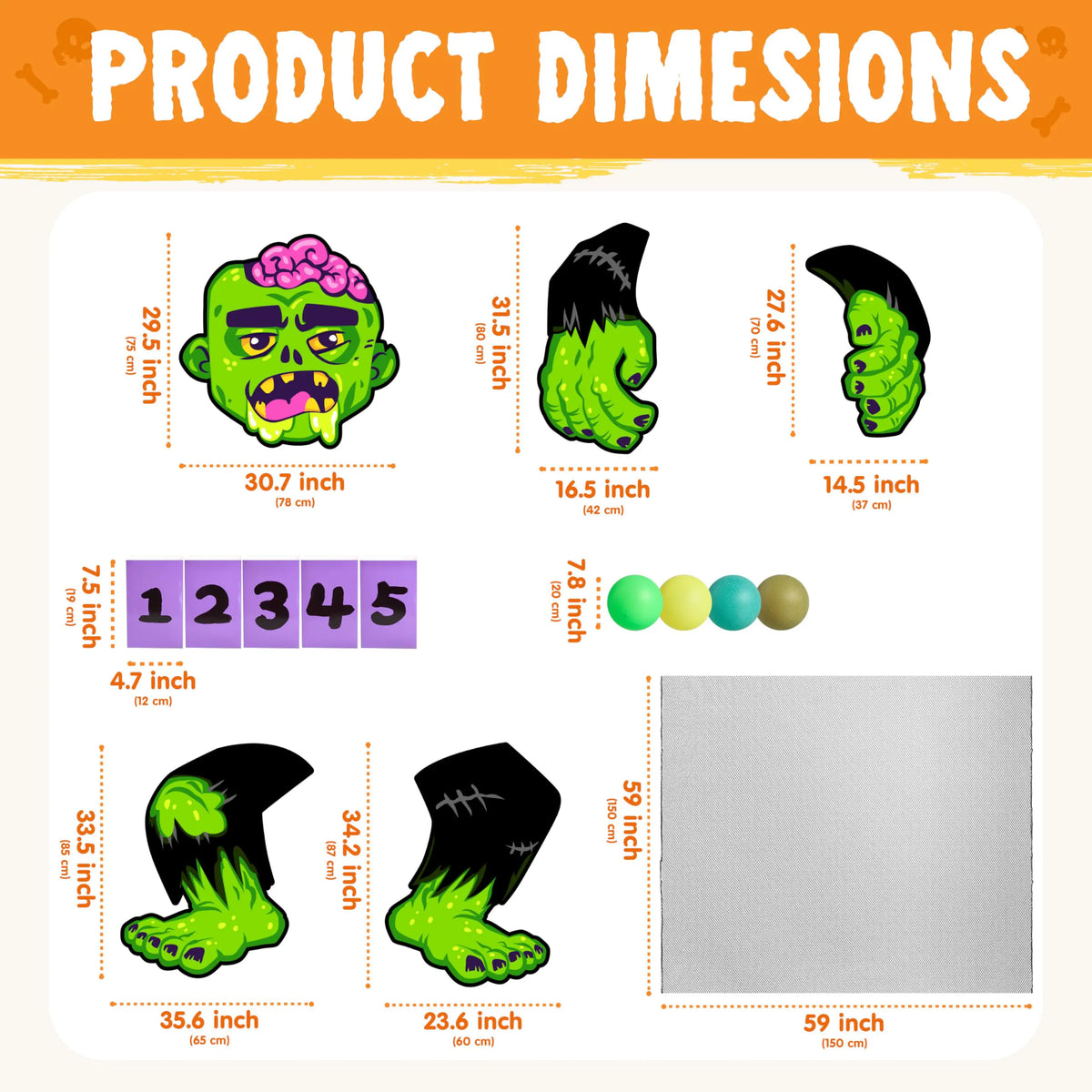 Zombie Toss Halloween Trunk or Treat Kit