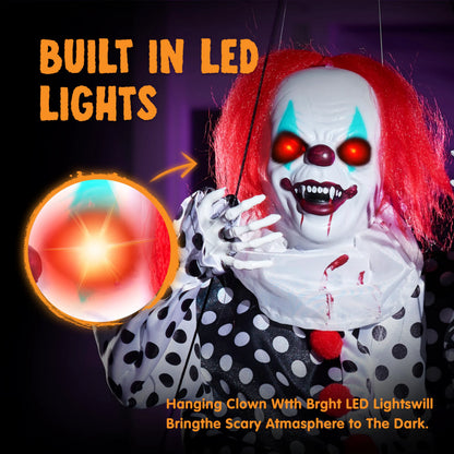 Swinging Animatronic Clown for Halloween