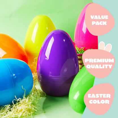 8 Pack 10-Inch Jumbo Fillable Easter Eggs for Egg Hunts