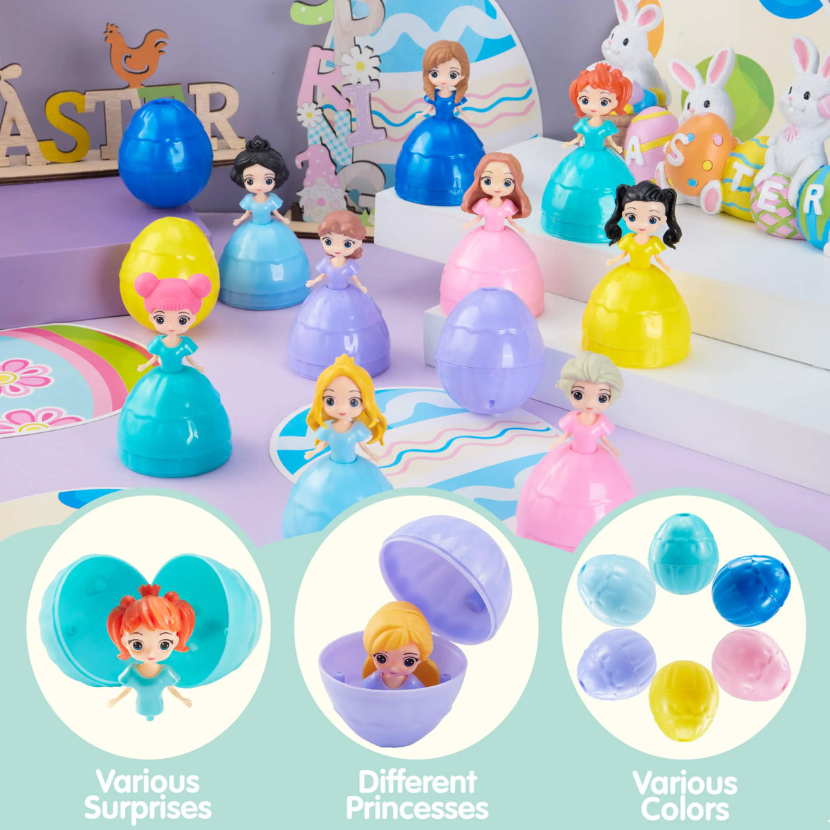 12 Princess Filled Easter Eggs for Egg Hunt