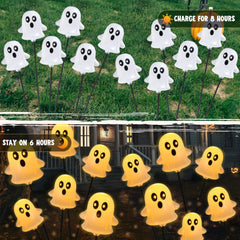 2-Pack 12-LED Solar-Powered Ghost Lights