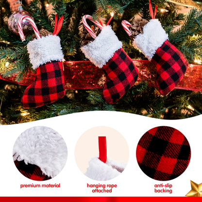 24-Pack Mini Christmas Stockings (5-Inch)