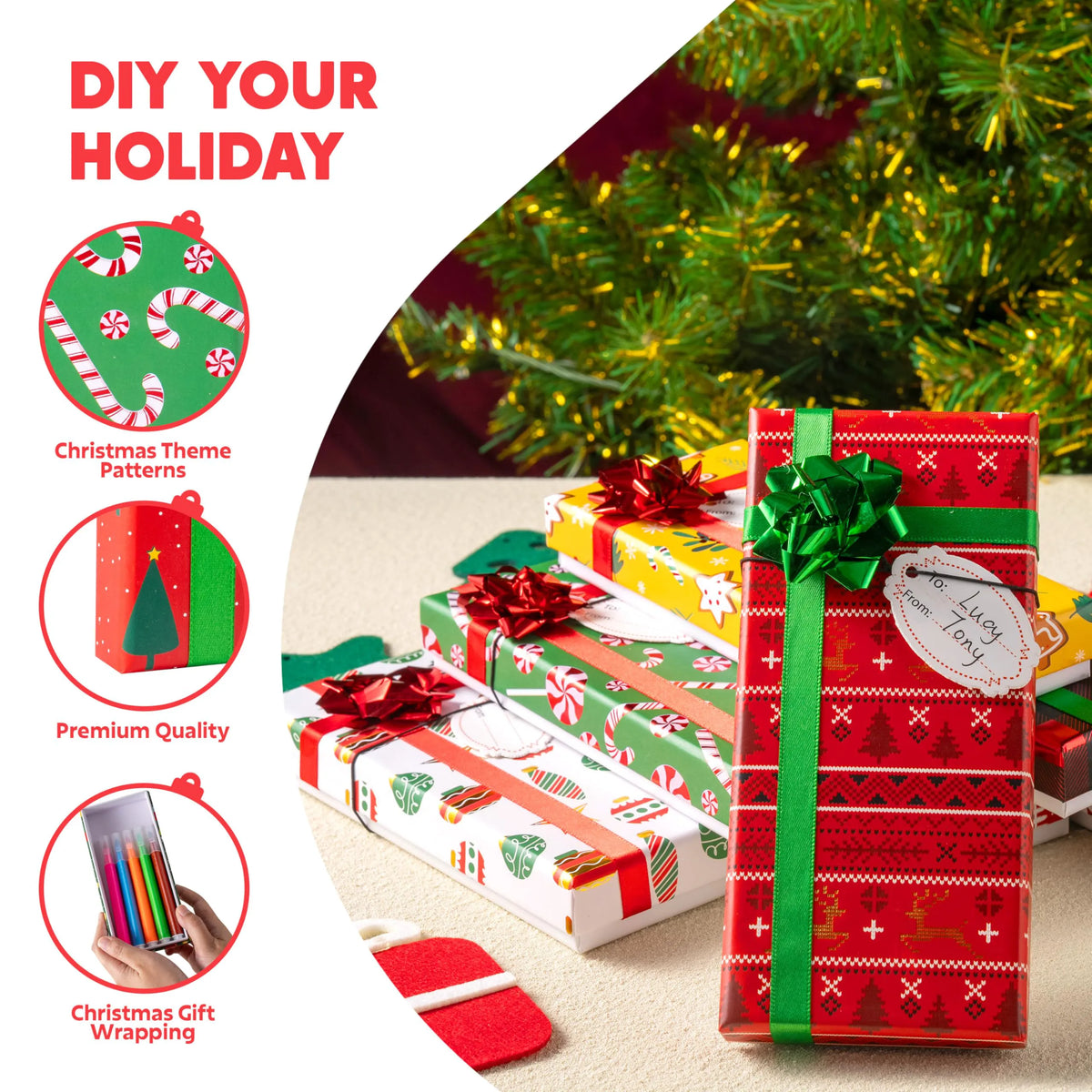 9-Piece Christmas Gift Card Box Holder