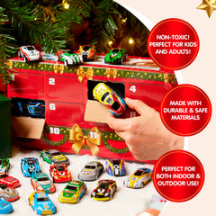 24 Days of Christmas Advent Calendar with Pull-Back Vehicles