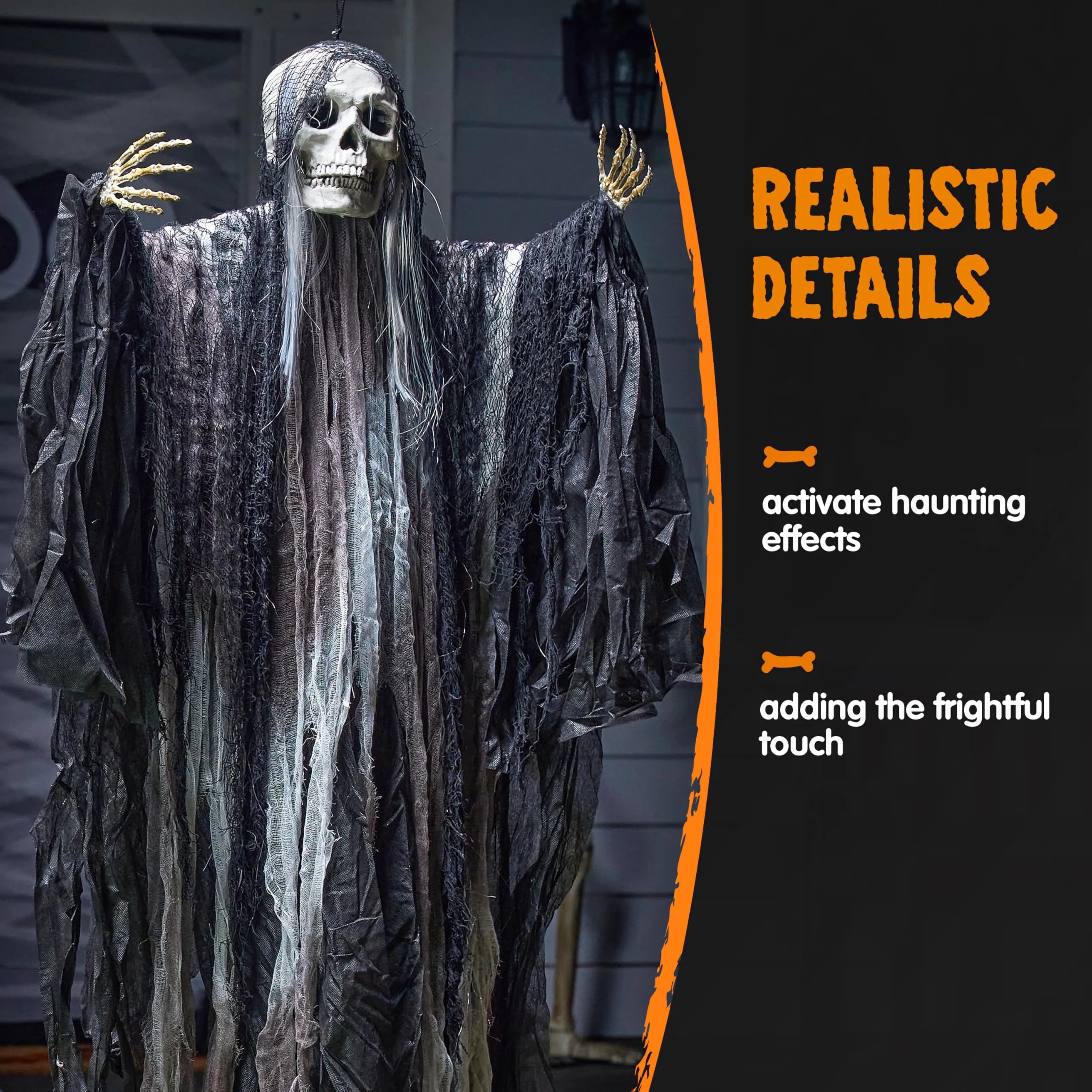 2 Pack Halloween Hanging Grim Reaper Outdoor Decorations