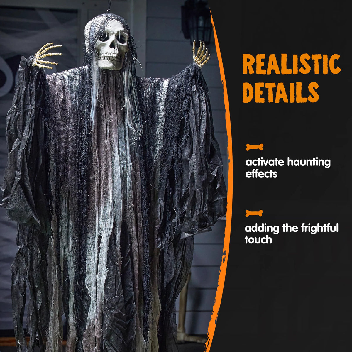 2 Pack Halloween Hanging Grim Reaper Outdoor Decorations