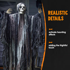 2 Pack Halloween Hanging Grim Reaper Outdoor Decorations