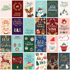 24 Christmas Cards with Envelopes and Stickers