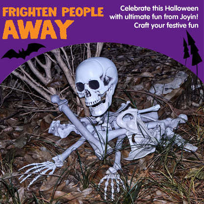 28-Piece Halloween Skeleton Bones & Skull Decoration Kit