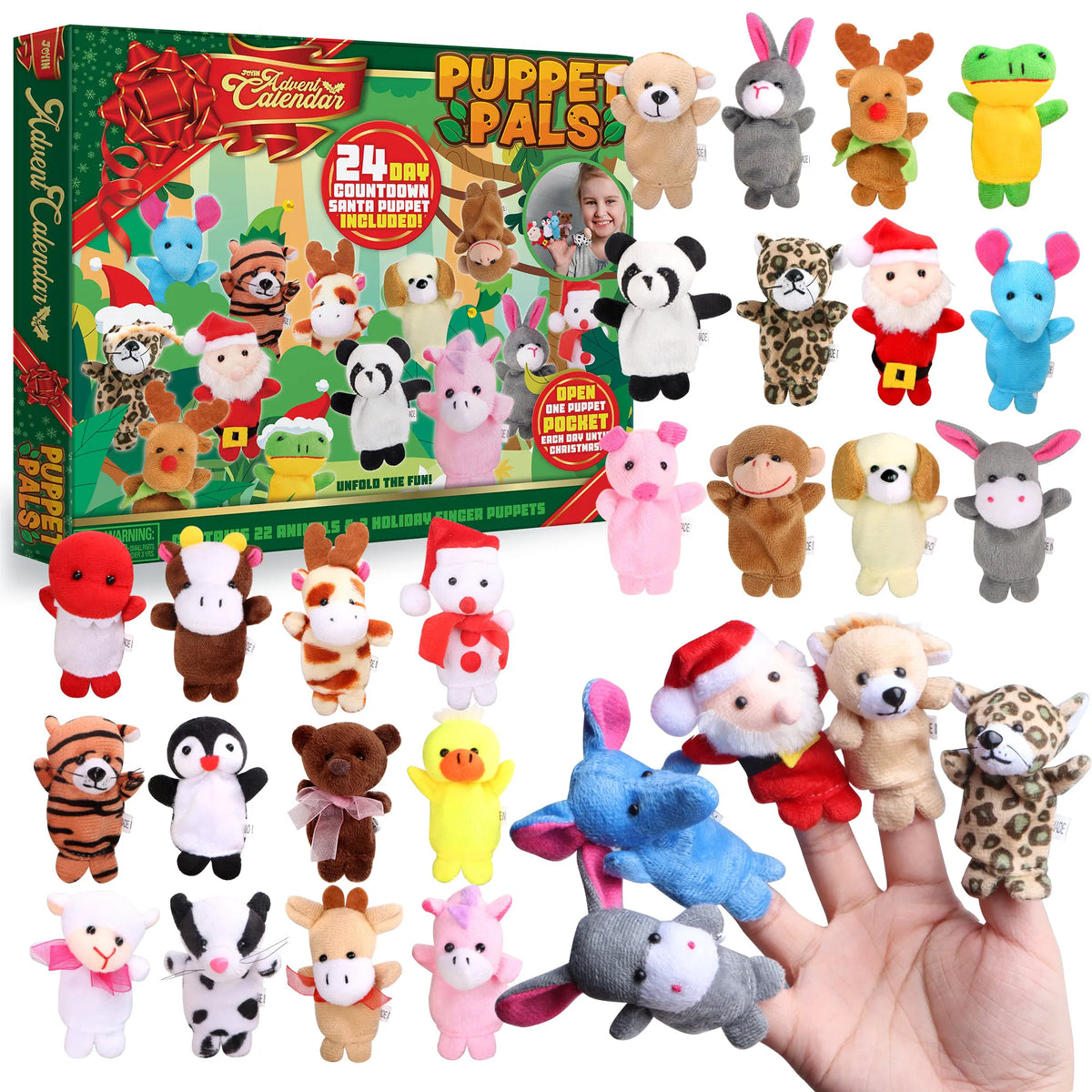 24-Piece Finger Puppet Advent Calendar