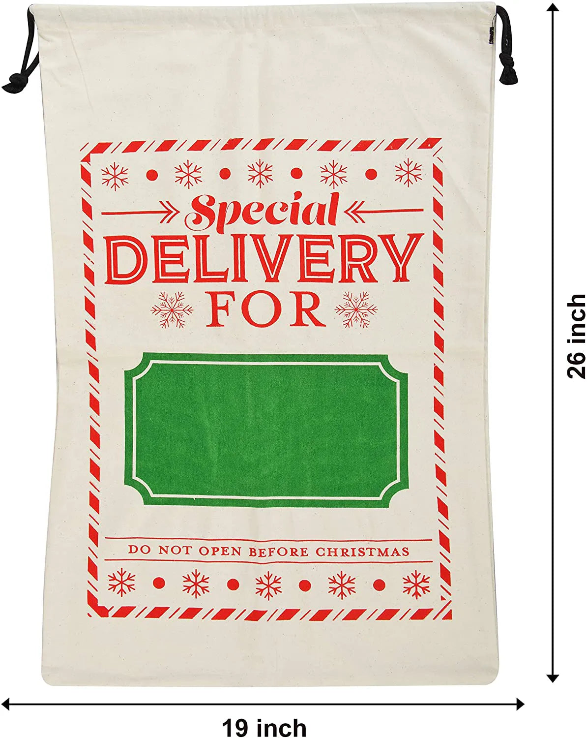 Large Santa Sacks Gift Bags, 3 Pack