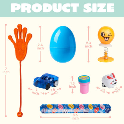 400 Prefilled Easter Eggs with Assorted Toys Inside, Plus 400 Stickers