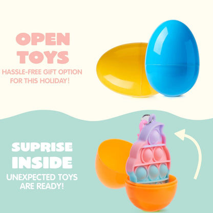 400 Prefilled Easter Eggs with Assorted Toys Inside, Plus 400 Stickers