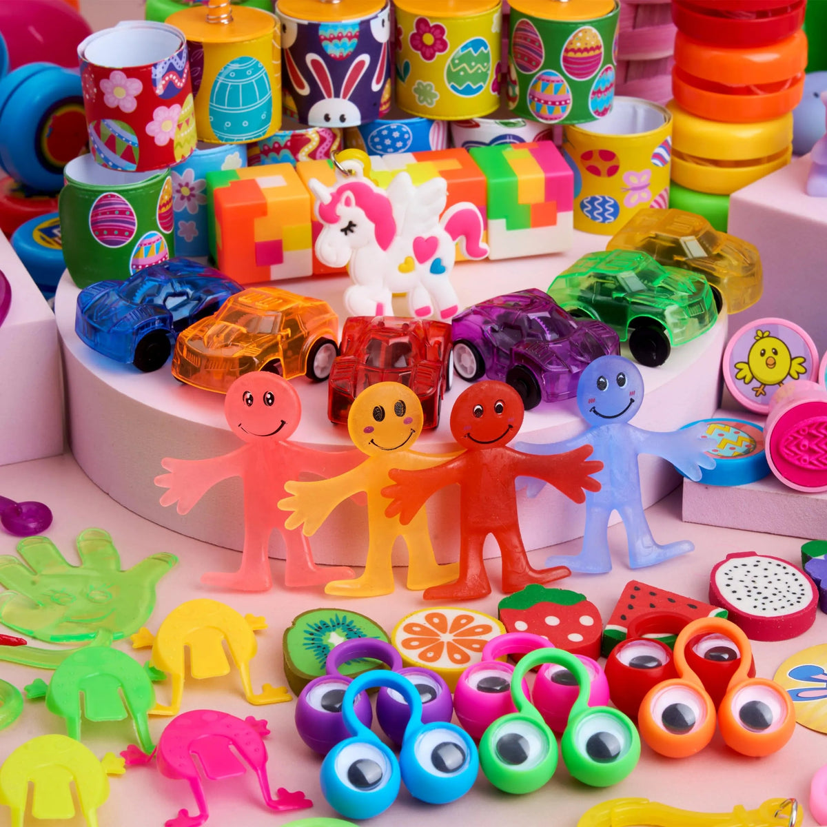 400 Prefilled Easter Eggs with Assorted Toys Inside, Plus 400 Stickers