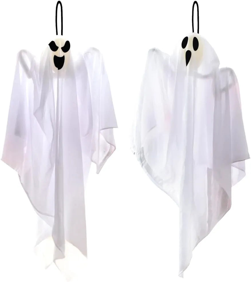 2 Packs 27.5" Halloween Hanging Ghosts Outdoor Decor