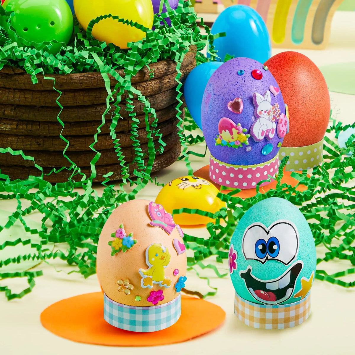41-Piece Easter Egg Decorating DIY Kit with Dye Tablets and Stickers