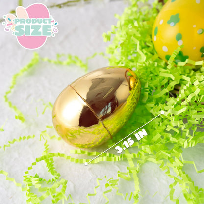 44Pcs 3.15in Printed Eggs with 8 Golden Eggs for Easter Egg Hunt