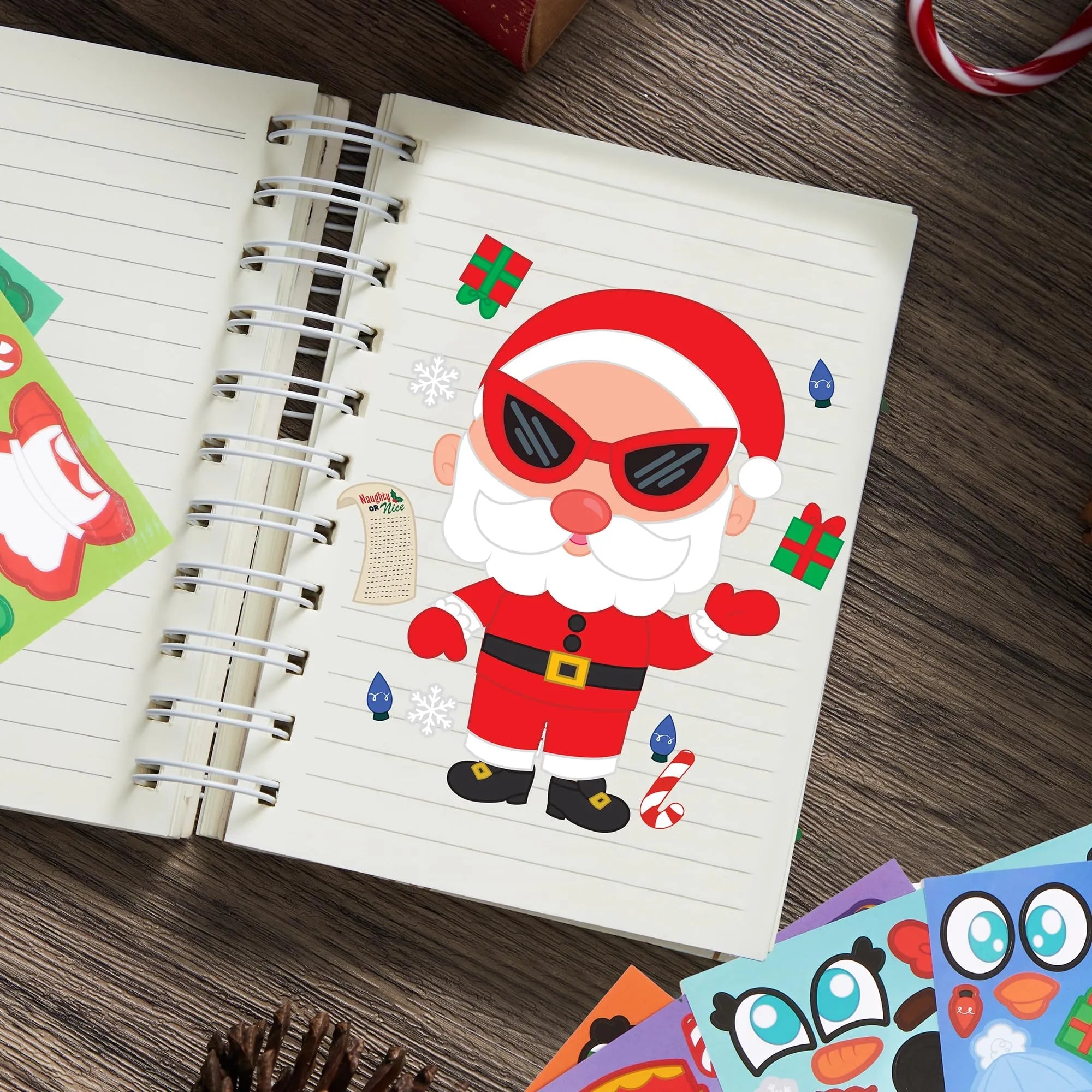 Christmas Make-A-Face Sticker Set - Create Your Own Holiday Characters