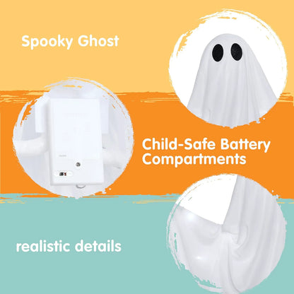 47-Inch Halloween Hanging Ghost with Spooky White LED Light