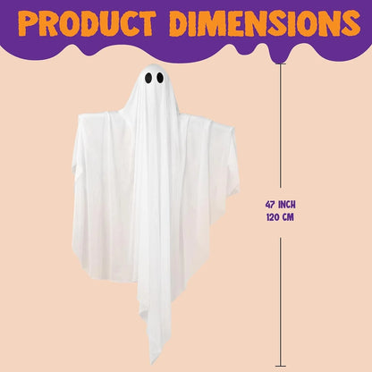47-Inch Halloween Hanging Ghost with Spooky Purple LED Lights