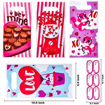 48-Piece Valentine's Day Treat Bags Set