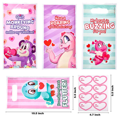 48-Piece Valentine's Day Treat Bags for Kids