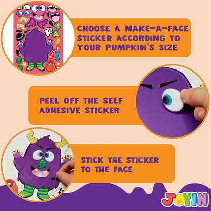 JOYIN 48-Pack Halloween Make-a-Face Sticker Sheets with 8 Vampire Styles