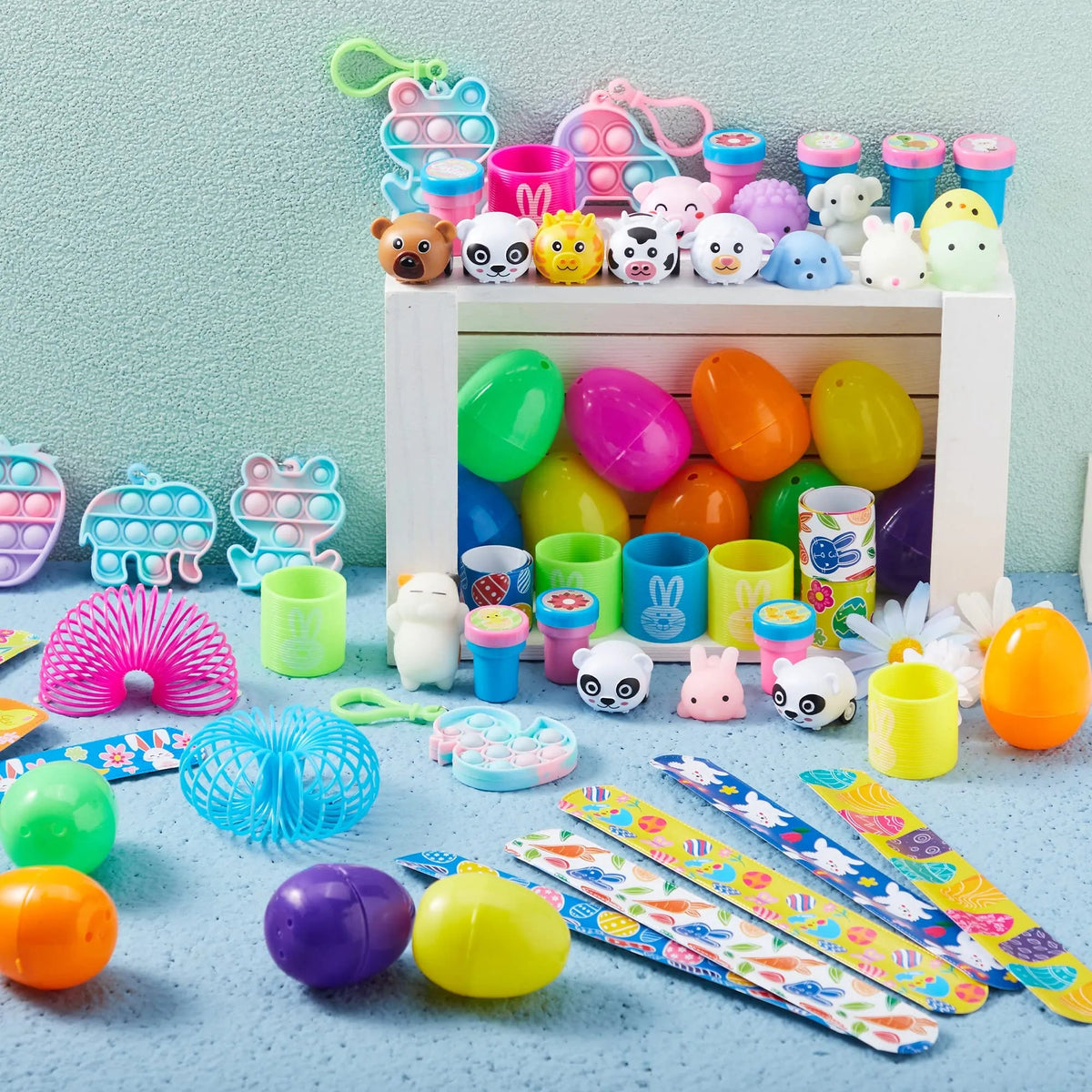 48-Pack Assorted Prefilled Easter Eggs (2.4 Inches)