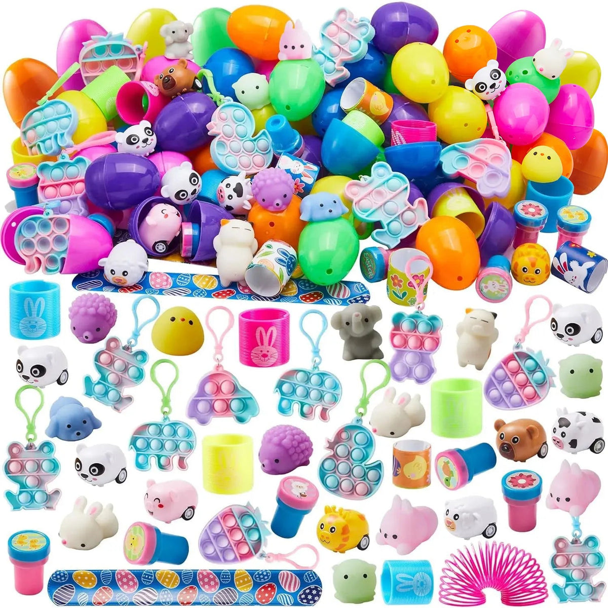 48-Pack Assorted Prefilled Easter Eggs (2.4 Inches)