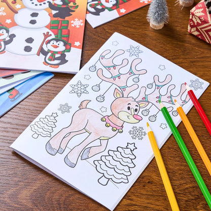 48-Pack Christmas Kids Coloring Books with 6 Different Cover Designs