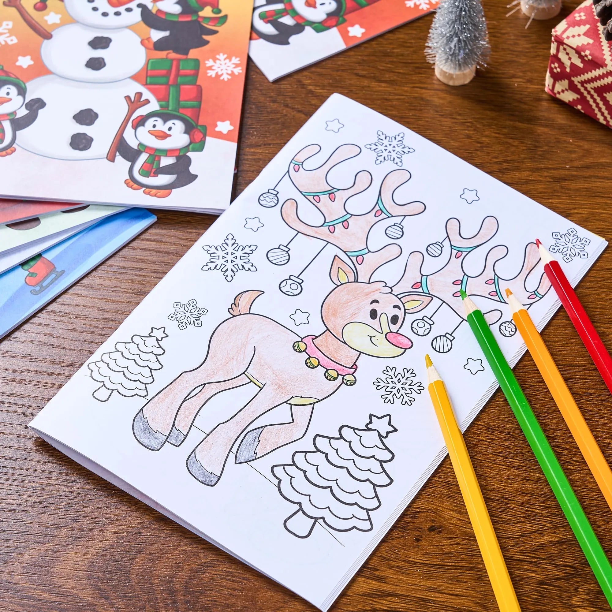 48-Pack Christmas Kids Coloring Books with 6 Different Cover Designs