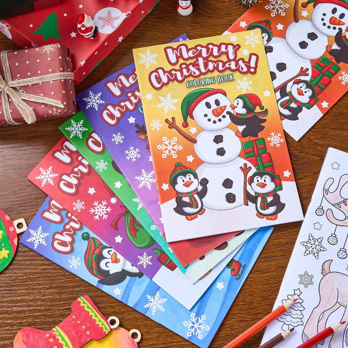 48-Pack Christmas Kids Coloring Books with 6 Different Cover Designs