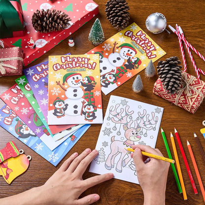 48-Pack Christmas Kids Coloring Books with 6 Different Cover Designs